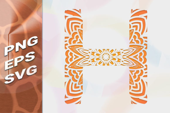 AlphabLetter H. Dudling Drawing, Mandala – A Vibrant Freebie for Creative Projects