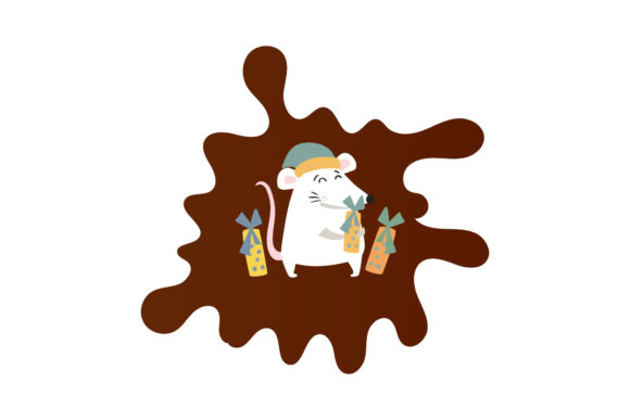Chocolate Valentine Mouse Gift Box: A Versatile Graphics Freebie for Content Creators