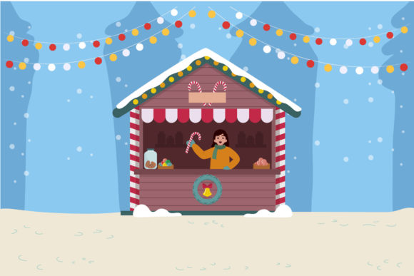 Christmas Illustration: A Festive Graphic Design Asset for Handmade Creations