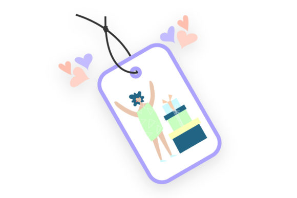 Tag Valentine Gift Design: A Versatile Graphic for Creative Projects