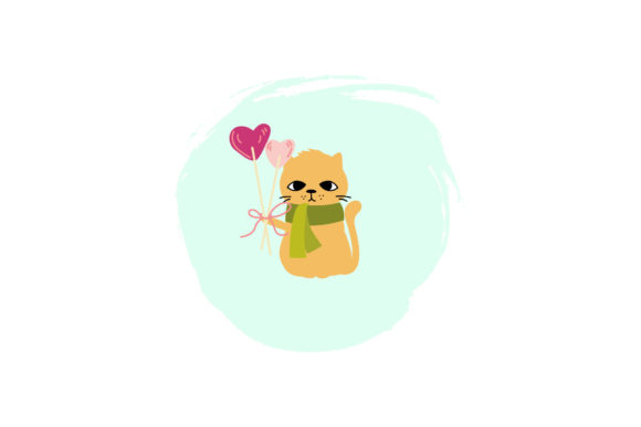 Valentine Cat Candy Illustration Review: A Sweet Embroidery Design for Real Projects
