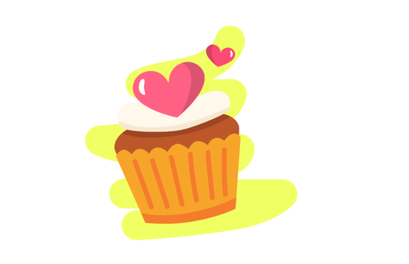 Valentine Cupcake Graphics for Small Business Freebies