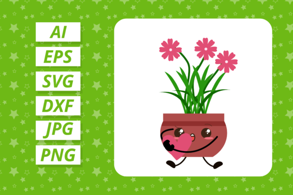 Valentine Cute Flower Kawaii: A Graphics Freebie for Content Creators