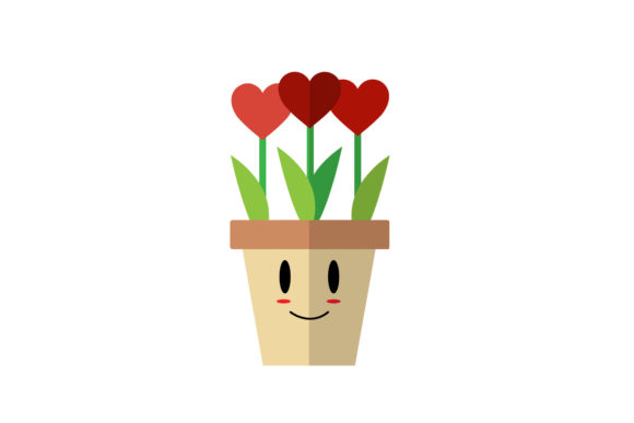 Valentine Cute Heart Flower – A Graphics Freebie for Creative Projects