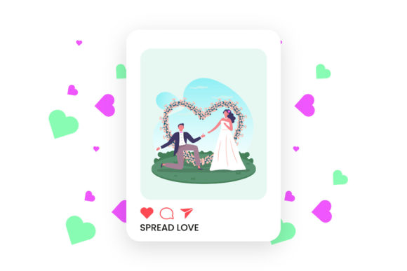 Valentine Feeds Propose Couple Design: A Versatile Graphic Freebie for Local Branding