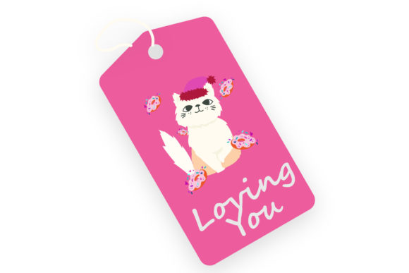 Valentine Greeting Tag Love Cat – A Versatile Freebie for Creative Campaigns