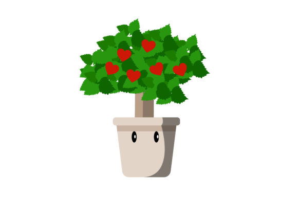 Valentine Heart Plant Vector: A Versatile Graphic for Creative Projects