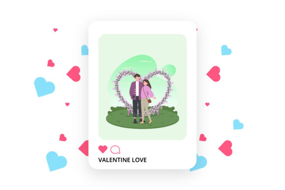 Valentine Photocard Purple Couple – A Versatile Graphic Design Freebie