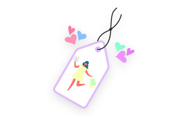 Valentine Shopping Gift Design: A Versatile Graphics Freebie for Content Creators